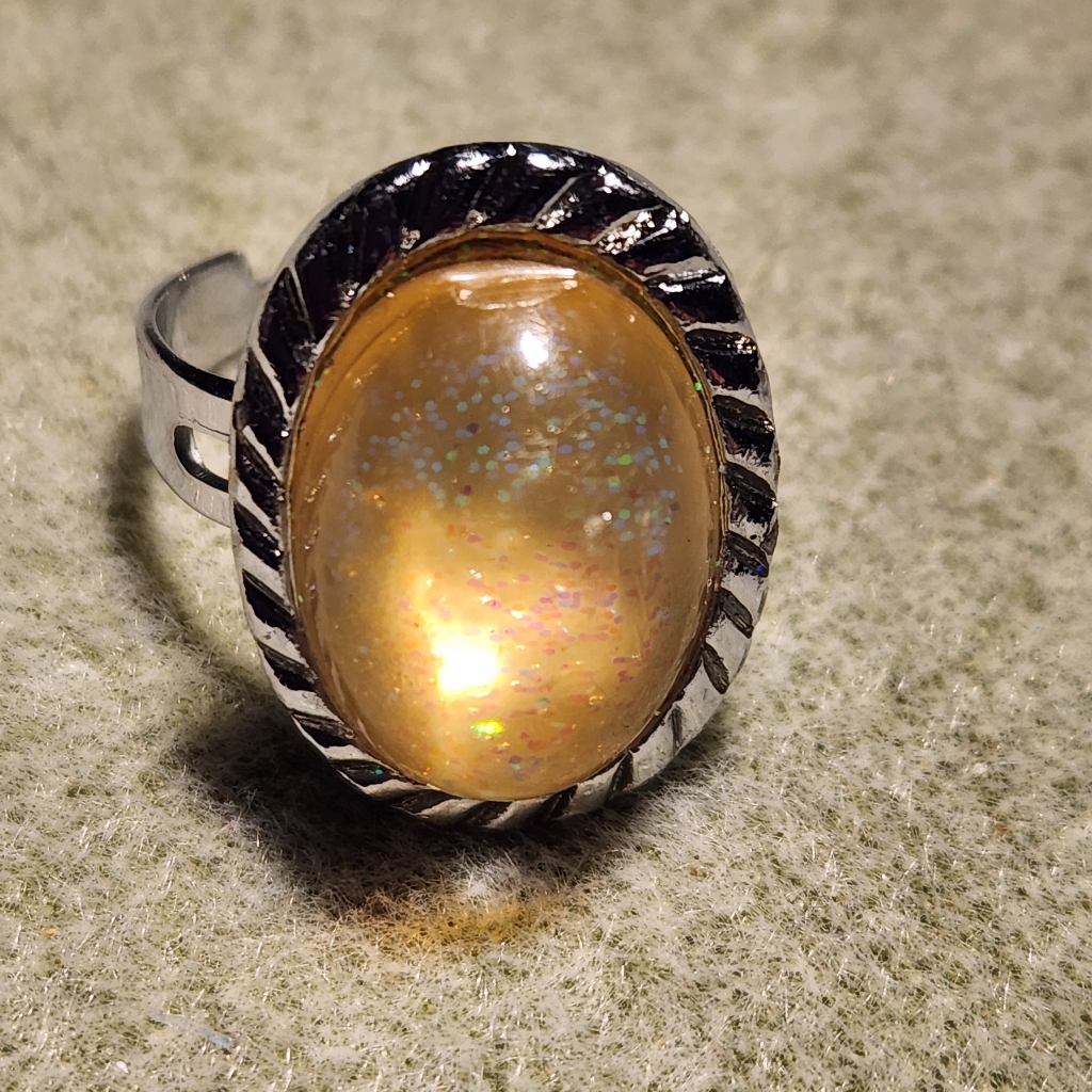 Glitter Bubble Ring